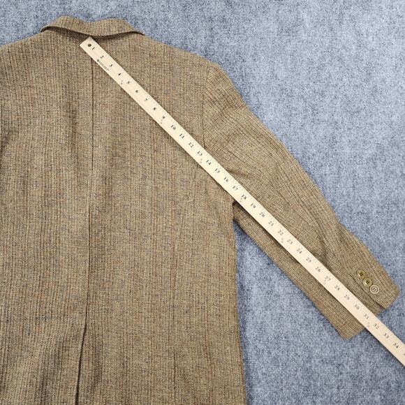Territory Ahead Blazer Mens 44S Tan Brown Textured Silk Tweed Sport Coat Jacket - Picture 9 of 16